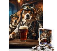 Jigsaw Puzzles 1000 Piece for Adults Beagle Beer Hounds Jigsaw Puzzles for Adults Family Activities Every Piece Is Unique - Beautiful Design Game (50x75cm)