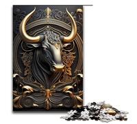 Jigsaw Puzzles 1000 Piece for Adults Bear Golden Art Deco Puzzle Hands on Game Unique Home Decor And Gifts (75x50cm)