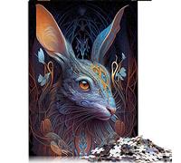 Jigsaw Puzzles 1000 Piece for Adults Beautiful Colorful Rabbit Jigsaw Puzzles For Kids Cardboard puzzles Challenging Game Puzzles （Size 26x38cm）
