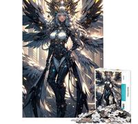Jigsaw Puzzles 1000 Piece for Adults Beautiful Dark Angel Puzzle for Adults Hands-on Game Wall Decoration Educational Challenge (Size 38x26cm)