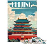 Jigsaw Puzzles 1000 Piece for Adults Beijing Splendor Challenging To Complete Stress Reliever Educational Toy for And from 14 Years And over (38x26cm)