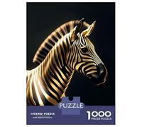 Jigsaw Puzzles 1000 Piece for Adults Black And Gold Zebra Jigsaws for Adults Hands-on Game But Fun And Humorous Educational Challenge 52x38cm/1000pcs
