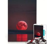 Jigsaw Puzzles 1000 Piece for Adults Blood Moon Rising, Brain Teaser Game, Pattern Assembly, Improving Love between Couples 50x75cm
