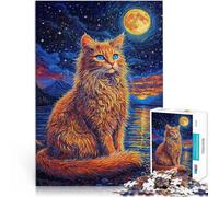 Jigsaw Puzzles 1000 Piece for Adults Cat Art Series Style Made of wood for and 14 years and over Educational games Secret Santa Gifts。size：50x75cm/19.68x29.52inch