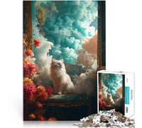 Jigsaw Puzzles 1000 Piece for Adults Celestial Whiskers Herausforderndes Spiel Lernspiel für Geburtstag, Weihnachten75x50cm