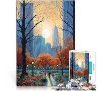 Jigsaw Puzzles 1000 Piece for Adults Central Park Made of wood for and 14 years and over Challenging Game Games Toys Gift。size:50x75cm/19.68x29.52inch