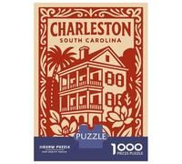 Jigsaw Puzzles 1000 Piece for Adults Charleston South Carolina Vintage Jigsaws for Adults Hands-on Game But Fun And Humorous Educational Challenge 70x50cm/1000pcs