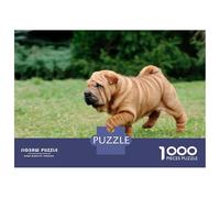 Jigsaw Puzzles 1000 Piece for Adults Chinese Shar Pei Puppy Jigsaws for Adults Hands-on Game But Fun And Humorous Educational Challenge 52x38cm/1000pcs