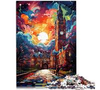 Jigsaw Puzzles 1000 Piece for Adults College Dublin Cartoon Jigsaw Puzzle 26x38cm Enhance love between couples for teenager 14+