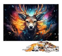 Jigsaw Puzzles 1000 Piece for Adults Color Sika Deer Puzzle Hands-on Game Great for Teenager Age 14 Years Up 1000 PCS(75x50cm)