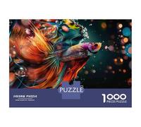 Jigsaw Puzzles 1000 Piece for Adults Colorful Betta Fish Decorations Adult Jigsaw Hands-on Game Wall Decoration Gifts for Friends And Family 70x50cm/1000pcs