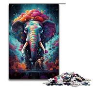Jigsaw Puzzles 1000 Piece for Adults Colorful Elephant Puzzle Hands-on Game Unique Home Decor And Gifts 1000 PCS(75x50cm)