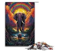Jigsaw Puzzles 1000 Piece for Adults Colorful Elephant Puzzle Hands-on Game Unique Home Decor And Gifts 1000 PCS(38x26cm)