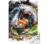 Jigsaw Puzzles 1000 Piece for Adults Colorful Guinea Pig Art Print Puzzles for Adults Brain Teaser Game Difficult Hard Educational Challenge 52x38cm/1000pcs
