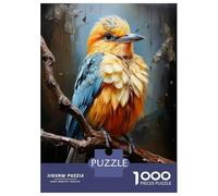 Jigsaw Puzzles 1000 Piece for Adults Colorful Kingfisher Bird Art Print-1 Puzzles for Adults Brain Teaser Game Difficult Hard Educational Challenge 52x38cm/1000pcs