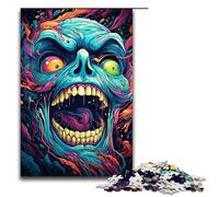 Jigsaw Puzzles 1000 Piece for Adults Colorful Psychedelic Neon Skull Puzzle Hands-on Game Unique Home Decor And Gifts 1000 PCS(75x50cm)