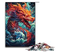 Jigsaw Puzzles 1000 Piece for Adults Colorful Psychedelic Red Dragon Puzzle Hands-on Game Unique Home Decor And Gifts 1000 PCS(38x26cm)