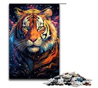 Jigsaw Puzzles 1000 Piece for Adults Colorful Psychedelic Tiger Puzzle Hands-on Game Unique Home Decor And Gifts 1000 PCS(75x50cm)
