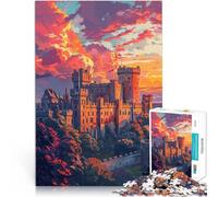 Jigsaw Puzzles 1000 Piece for Adults Colorful Warwick Castle Puzzle Hands-on Game unique challenge game 10.27 in x 14.96 in for teenager Age 14+