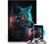 Jigsaw Puzzles 1000 Piece for Adults Colour Galaxy Wolf Cartoon Jigsaw Puzzle 26x38cm Artists Collection Fine Art for teenager Age 14 Up