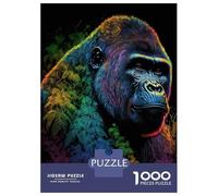 Jigsaw Puzzles 1000 Piece for Adults Colourful Gorilla Puzzle for Adults DIY Toys Staycation Kill Time Educational Challenge 52x38cm/1000pcs