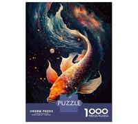 Jigsaw Puzzles 1000 Piece for Adults Cosmic Koi Jigsaw for Adults Toy Wall Decor Home Decoration Challenging To Complete 38x26cm/1000pcs