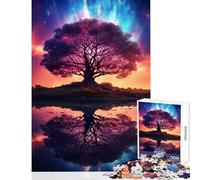 Jigsaw Puzzles 1000 Piece for Adults Cosmic Tree of Life Educational Toy Gift For Birthdays Relaxing Games Every Piece Is Unique - Size 38x26cm