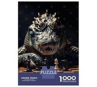 Jigsaw Puzzles 1000 Piece for Adults Crocodile Chess Jigsaw for Adults Toy Wall Decor Home Decoration Challenging To Complete 38x26cm/1000pcs