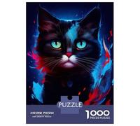 Jigsaw Puzzles 1000 Piece for Adults Cute Cat Abstract Adult Puzzles Relaxing Games Analysis And Logic Great Gift for Gaming 52x38cm/1000pcs