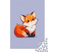 Jigsaw Puzzles 1000 Piece for Adults Cute Fox Sticker Puzzles for Adults Brain Teaser Game Difficult Hard Educational Challenge 70x50cm/1000pcs