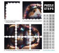 Jigsaw Puzzles 1000 Piece for Adults Cute Guinea Pig Warrior Cartoon Jigsaw Puzzle 26x38cm is ideal as gifts for the whole family