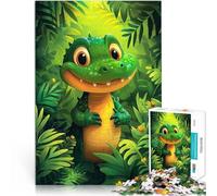 Jigsaw Puzzles 1000 Piece for Adults Cute Little Alligator Spiele Spielzeug Geschenk Die Liebe zwischen Paaren stärken50x70cm