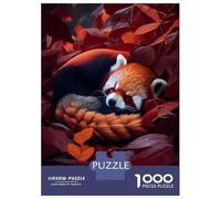 Jigsaw Puzzles 1000 Piece for Adults Cute Sleeping Red Panda Adult Puzzles Relaxing Games Analysis And Logic Great Gift for Gaming 70x50cm/1000pcs