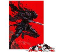 Jigsaw Puzzles 1000 Piece for Adults Cyberpunk Blood Samurai Warrior Challenging To Complete Stress Reliever Educational Toy for And from 14 Years And over (50x75cm)