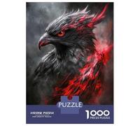 Jigsaw Puzzles 1000 Piece for Adults Dark Fiery Raven Jigsaw for Adults Toy Wall Decor Home Decoration Challenging To Complete 38x26cm/1000pcs