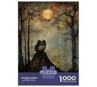 Jigsaw Puzzles 1000 Piece for Adults Darkness Frog Puzzle for Adults DIY Toys Staycation Kill Time Educational Challenge 38x26cm/1000pcs