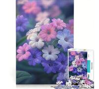 Jigsaw Puzzles 1000 Piece for Adults Delicate Verbena Flowers with Dew, Hands-on Game, Fun Activities at Home, Beautiful Design Game 50x75cm