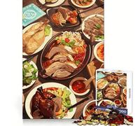 Jigsaw Puzzles 1000 Piece for Adults Delicious Asian Cuisine Feast Clean Edge Game Mind Skill Fun Idle Play Game Birthday Fun Gift (50x75cm)