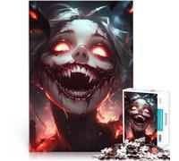 Jigsaw Puzzles 1000 Piece for Adults Demon Girl with Red Eyes Entspannungsspiele Geeignet für die Schreibtischdekoration38x26cm