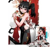 Jigsaw Puzzles 1000 Piece for Adults Demon Girl with Rose Illustration Hands-on Game for Educational Game Challenge Toy Great Gifts And Toys For Family Fun (Size 50x75cm)