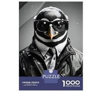 Jigsaw Puzzles 1000 Piece for Adults Detective Penguin Bnw Adult Puzzles Relaxing Games Analysis And Logic Great Gift for Gaming 52x38cm/1000pcs