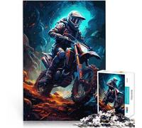 Jigsaw Puzzles 1000 Piece for Adults Dirt Bike Astronaut Sport Lernspiele Einzigartige Geburtstags- und Geschenkideen38x26cm