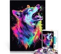 Jigsaw Puzzles 1000 Piece for Adults Dog Animal Neon Pet Friend Family Activity for is ideal as a gift for the whole family 50x70cm