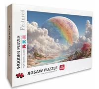 Jigsaw Puzzles 1000 Piece for Adults Dreamy, Wooden Jigsaw Puzzles 75x50cm, for Men Women Elders Seniors, Pieces Parts Fit Together Tightly, Decompression, Wall Decor, Teenagers Gifts, (Planet) O-8212