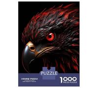 Jigsaw Puzzles 1000 Piece for Adults Eagle Red And Black Animal Adult Puzzles Relaxing Games Analysis And Logic Great Gift for Gaming 52x38cm/1000pcs