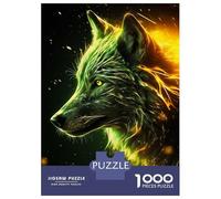 Jigsaw Puzzles 1000 Piece for Adults Electric White Wolf Jigsaw for Adults Toy Wall Decor Home Decoration Challenging To Complete 70x50cm/1000pcs