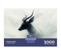 Jigsaw Puzzles 1000 Piece for Adults Elegant Deer Portrait in Soft Light Puzzle for Adults Family Games Enhance Memory Educational Challenge 52x38cm/1000pcs