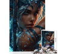 Jigsaw Puzzles 1000 Piece for Adults Elven Queen 1000 Jigsaw Puzzle Toy Wall Decor Birthday Gifts for The Whole Family (38x52cm)