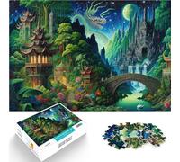 Jigsaw Puzzles 1000 Piece for Adults Enchanted Fantasy Art Made of cardboard,for and from 14 years and over Difficult to complete but fun and humorous Best Gift for Adults and teenagers。