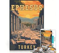 Jigsaw Puzzles 1000 Piece for Adults Ephesus in Turkey, Impossible Game, Parent-child Interaction, Wishlist with Santa Claus 50x75cm